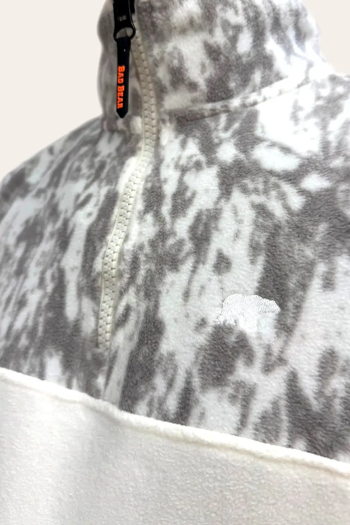 BAD BEAR TOO MUCH HALF ZIP Erkek Beyaz Sweatshirt