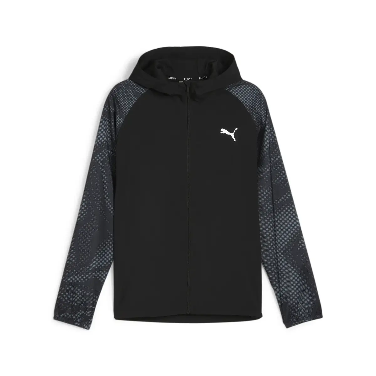 Puma RUN FAVORITE AOP WOVEN JACKET M Siyah Erkek Sweatshirt