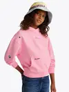 Tommy Hilfiger PLACED FLAG HOODIE, TPF Pembe Kız ÇocukSweatshirt