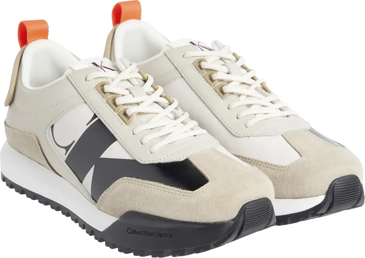 Calvin Klein TOOTHY RUN LACEUP LO Erkek Krem Günlük Spor Ayakkabı