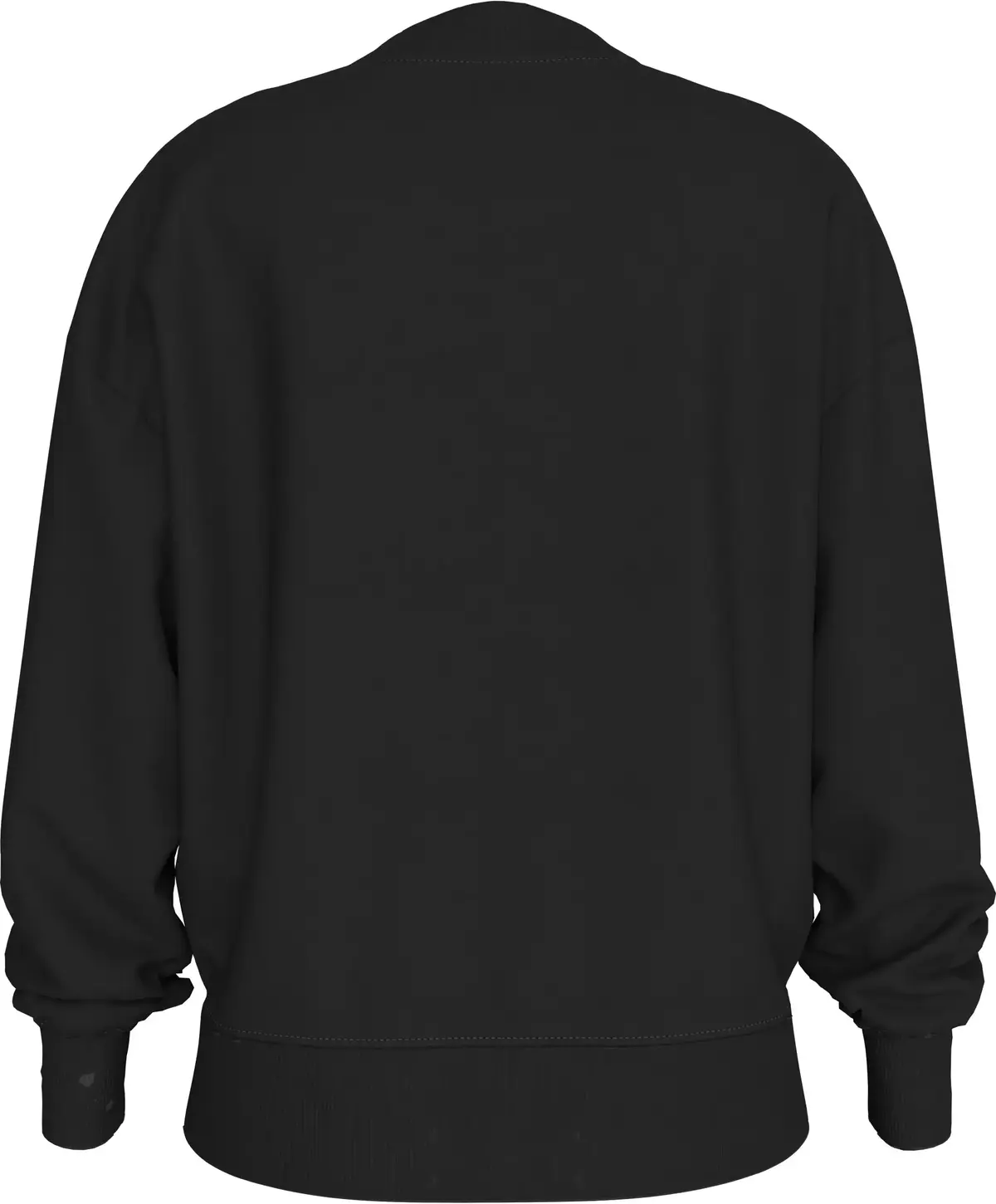 Calvin Klein TEXTURED MONOLOGO CR Kadın Siyah Sweatshirt