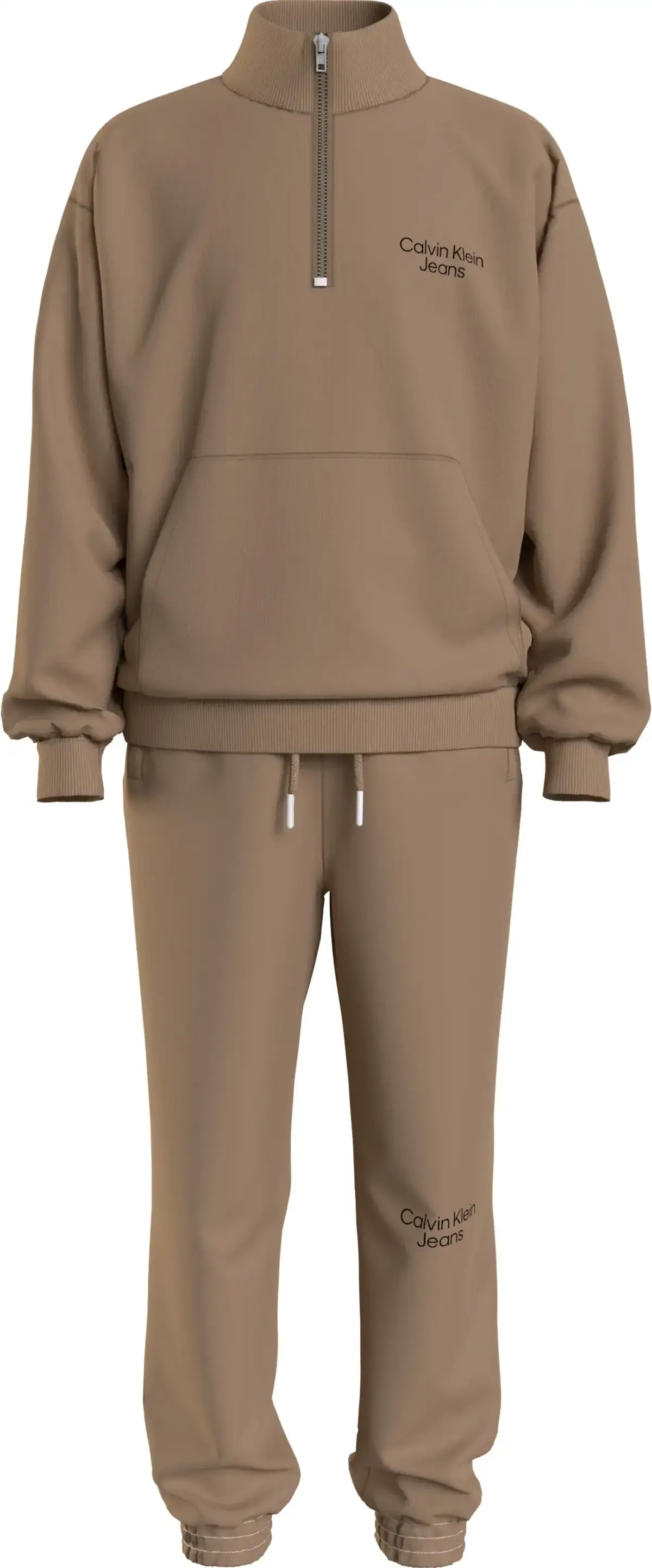 Calvin Klein CKJ STACK LOGO HOODE Erkek Kahverengi Hoodie