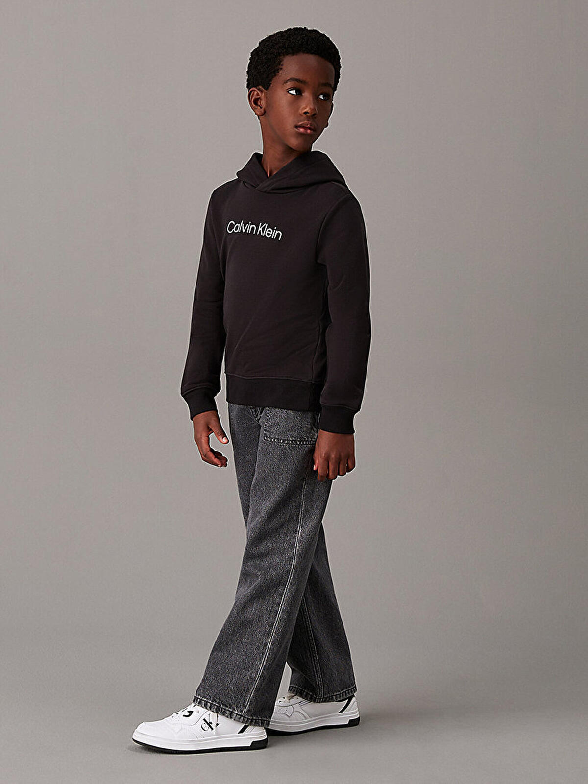 Calvin Klein INST. LOGO REG. TERR, BEH Siyah Unisex Sweatshirt