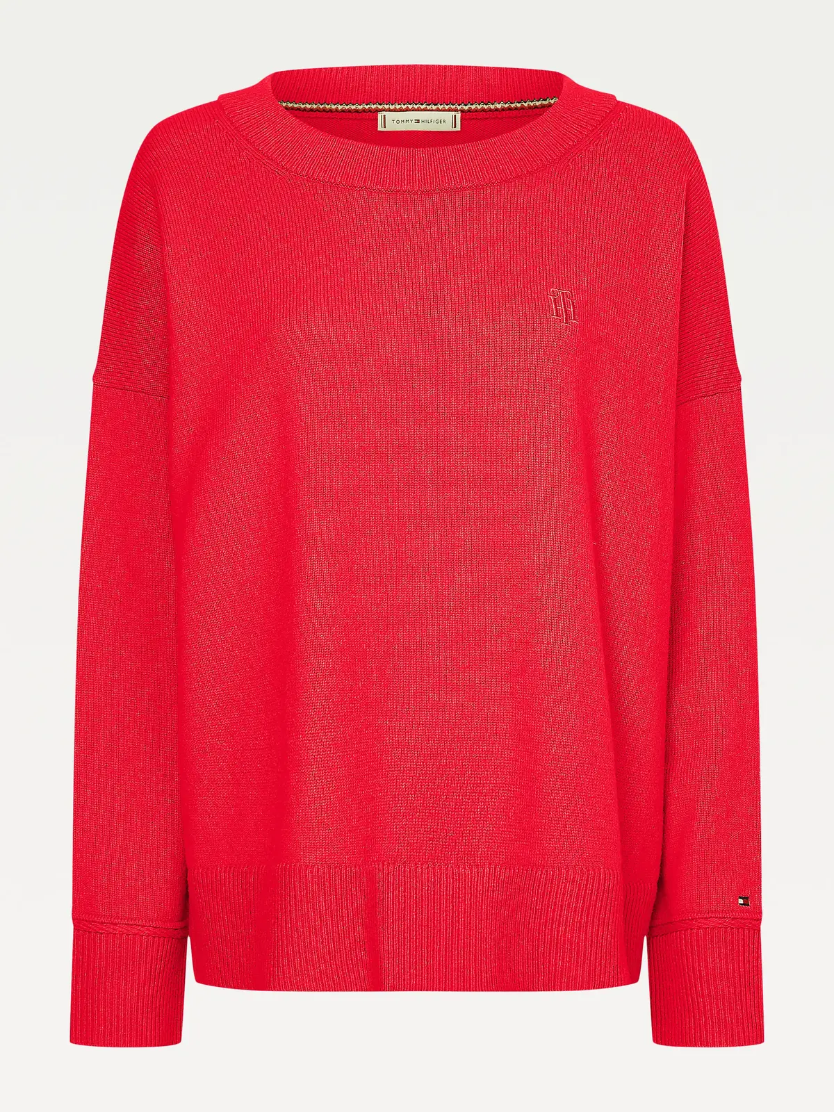 Tommy Hilfiger ALPACA RELAXED C-NK Kadın Kırmızı Kazak