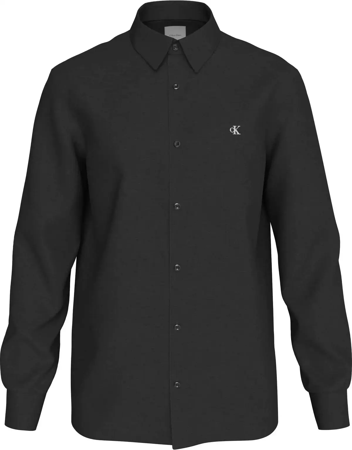 Calvin Klein LS SOLID LINEN CLASS, UB1, S Siyah Erkek Gömlek