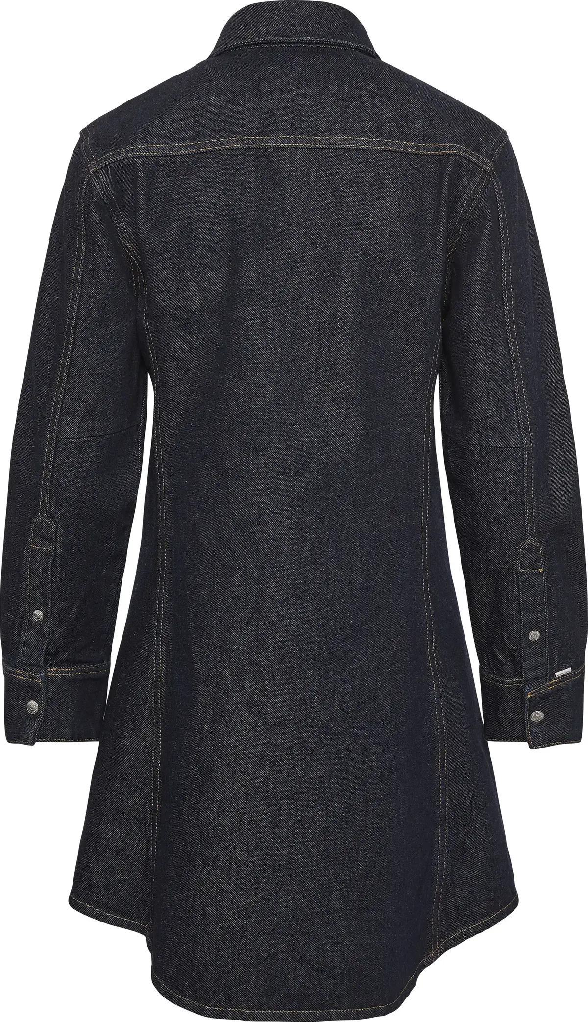 Calvin Klein SEAMED DRESS CLASSIC CK RINSE Kadın Siyah Kot Elbise