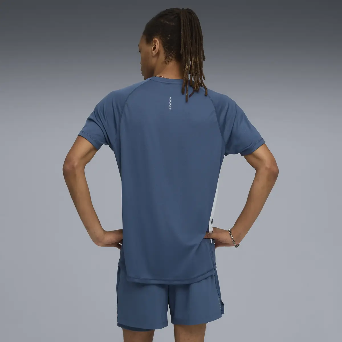 Puma RUN VELOCITY TEE (POLY) Mavi Erkek T-Shirt & Polo
