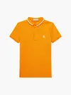 Calvin Klein MONOGRAM TIPPING FIT Erkek Turuncu Polo T-Shirt