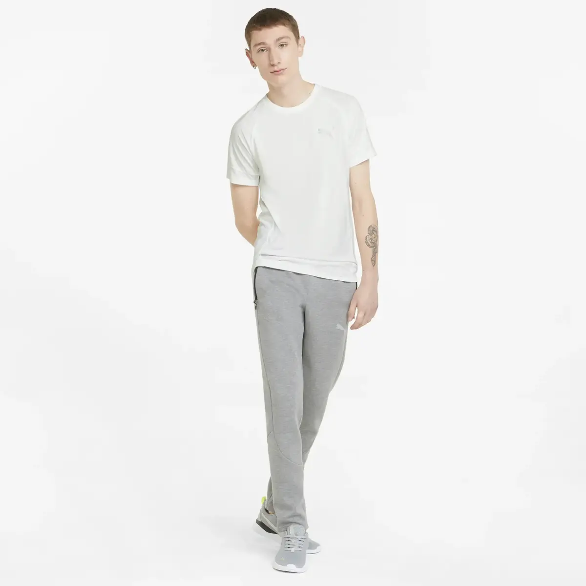 Puma Evostripe Tee Beyaz Erkek T-Shirt & Polo