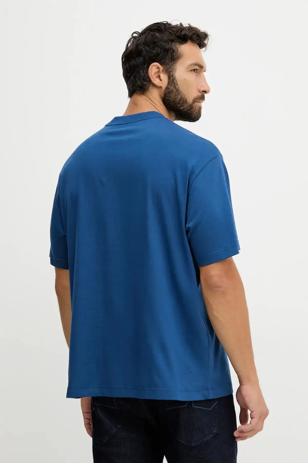 Calvin Klein SS 30S MICRO MONOLOGO GRAPHIC TE Mavi Erkek Tişört