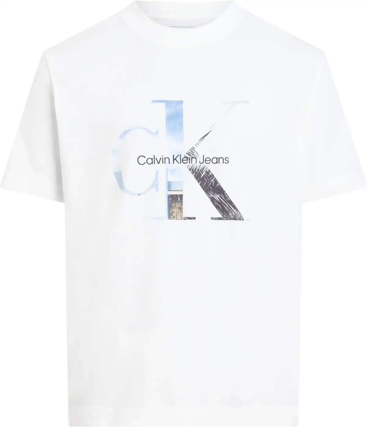 Calvin Klein PHOTO MONOGRAM TEE, YAF Beyaz Erkek T-Shirt & Polo