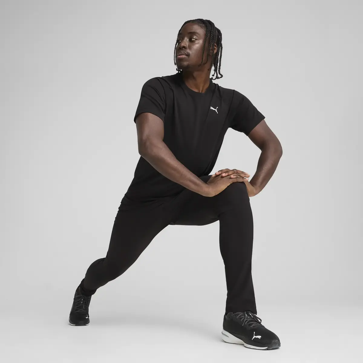 PUMA RUN VELOCITY TEE TRI-BLEND Siyah Erkek T-Shirt