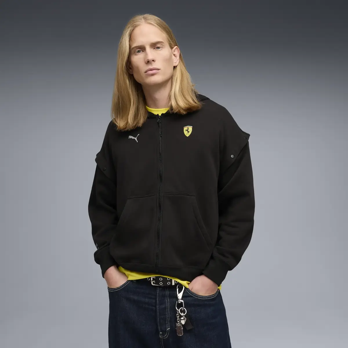 PUMA Ferrari Premium O HD Swt JKT Siyah Erkek Hoodie