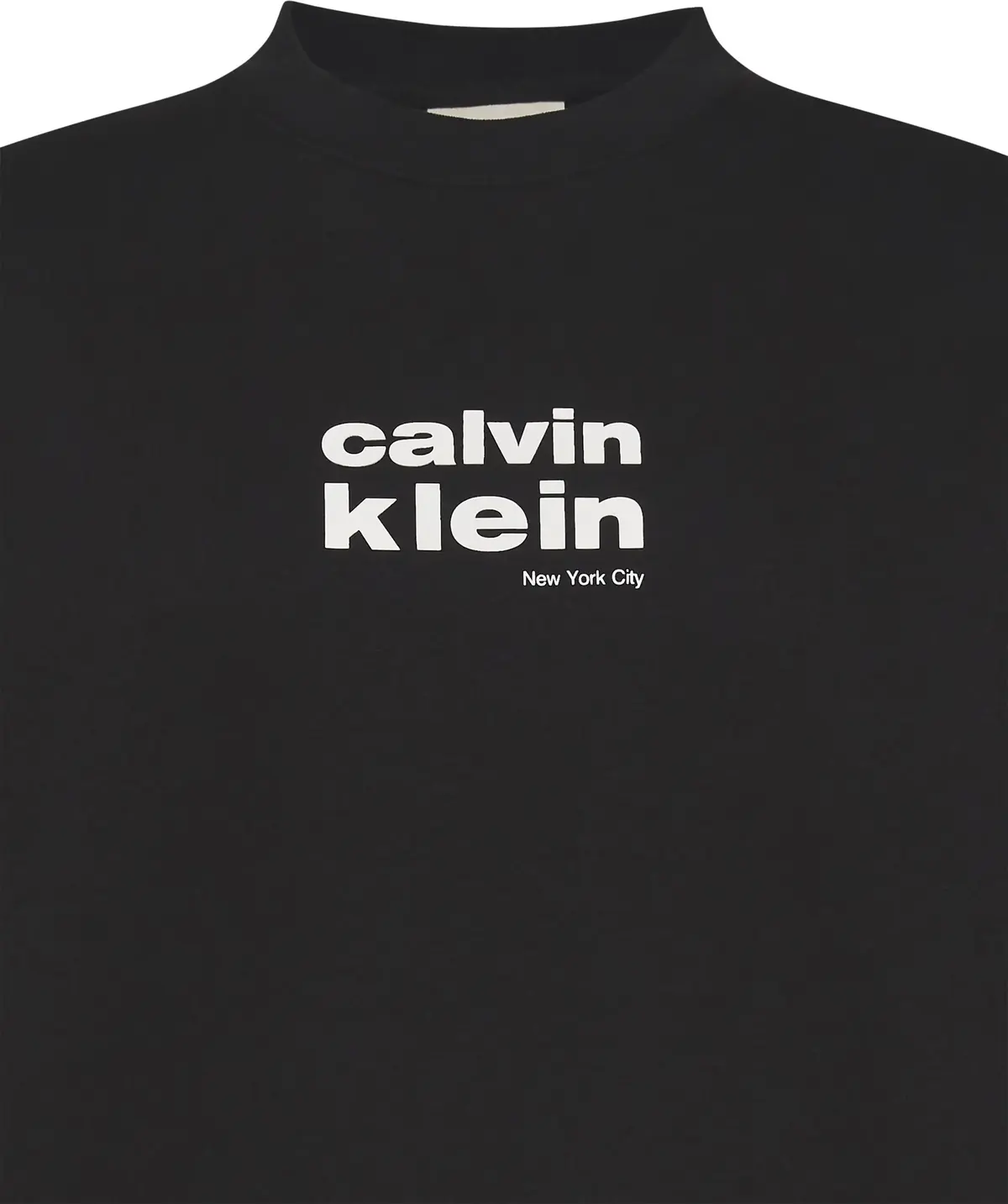 Calvin Klein LS 350FLEECE RETRO GRAPHIC CREWN Erkek Siyah Sweatshirt
