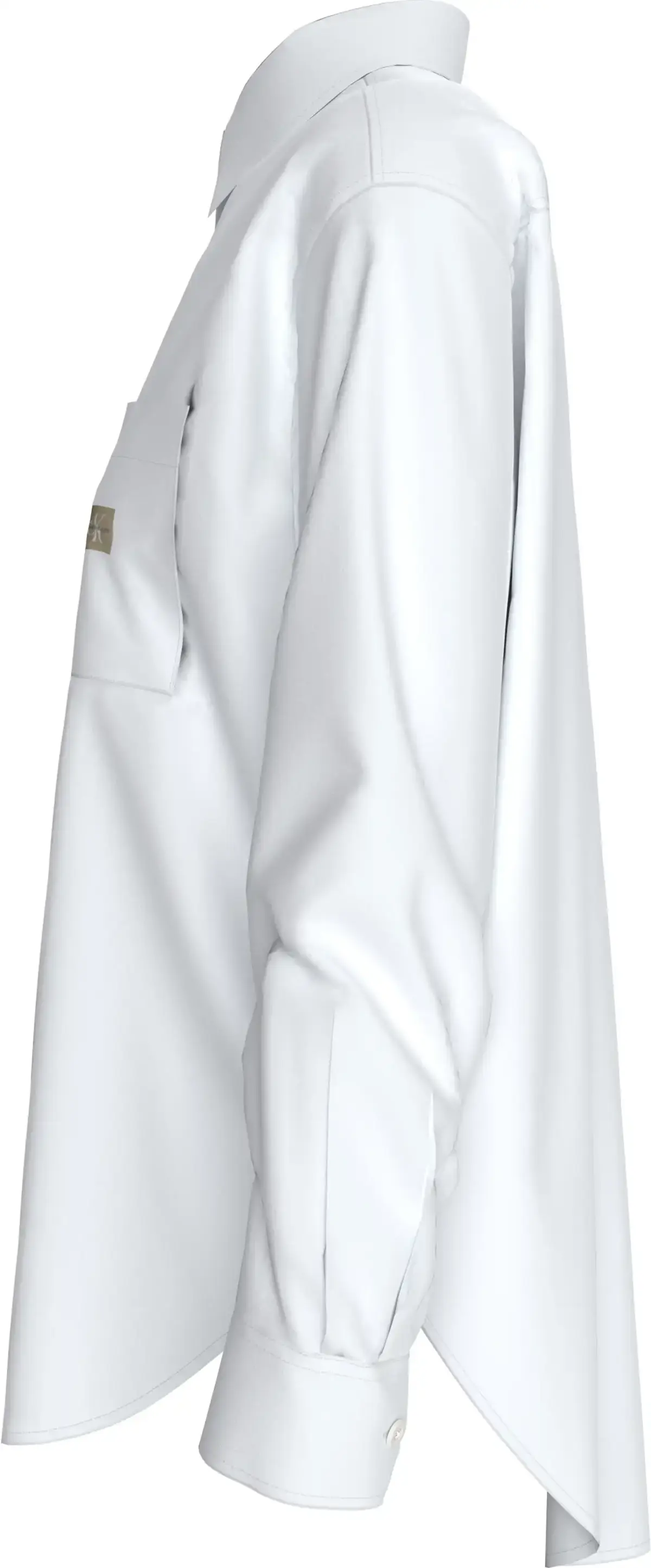 Calvin Klein WOVEN LABEL RELAXED, YAF Beyaz Kadın Gömlek