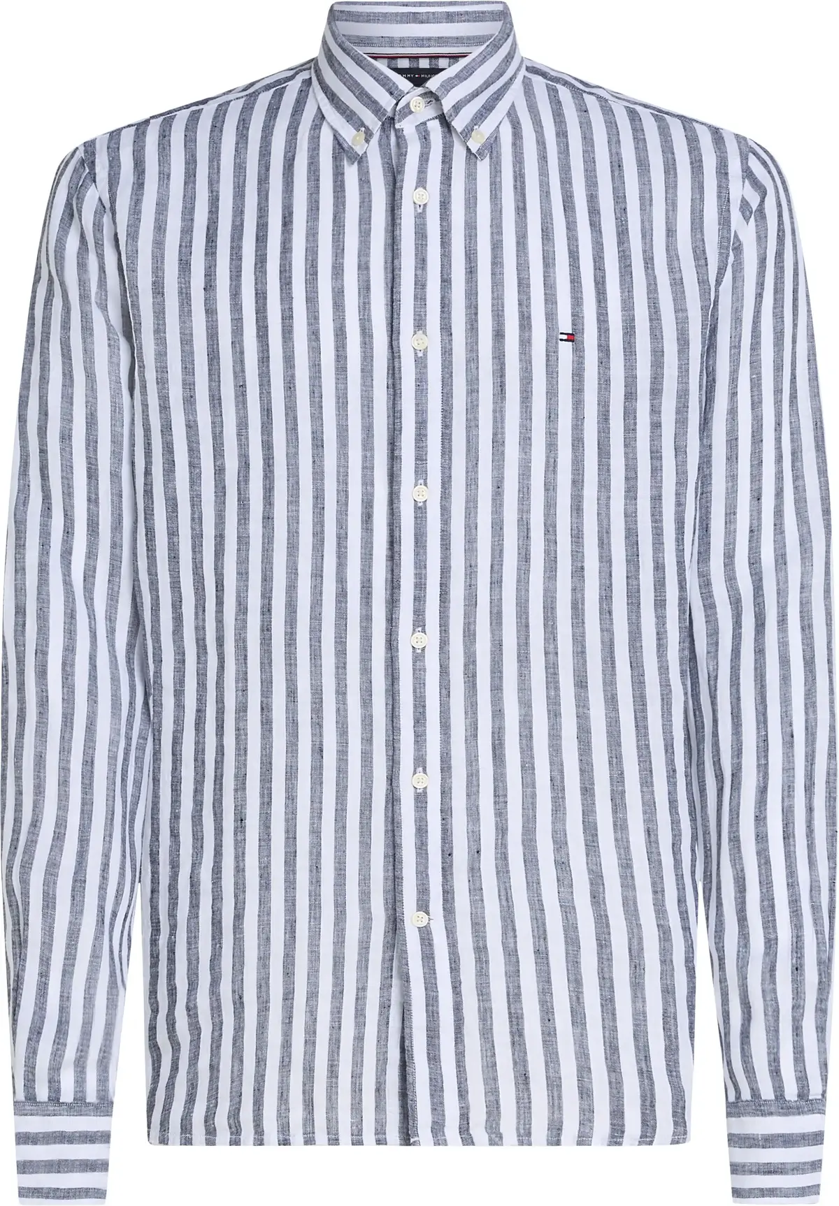 Tommy Hilfiger LINEN ESSENTIAL STRI, 0A5 Mavi Erkek Gömlek