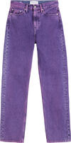 Calvin Klein HIGH RISE STRAIGHT Kadın Mor Kot Pantolon
