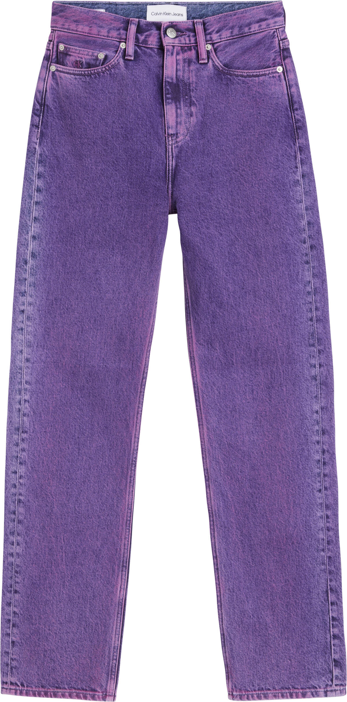Calvin Klein HIGH RISE STRAIGHT Kadın Mor Kot Pantolon