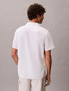 Calvin Klein SS CAMP COLLAR SOLID, YAA, S Beyaz Erkek Gömlek