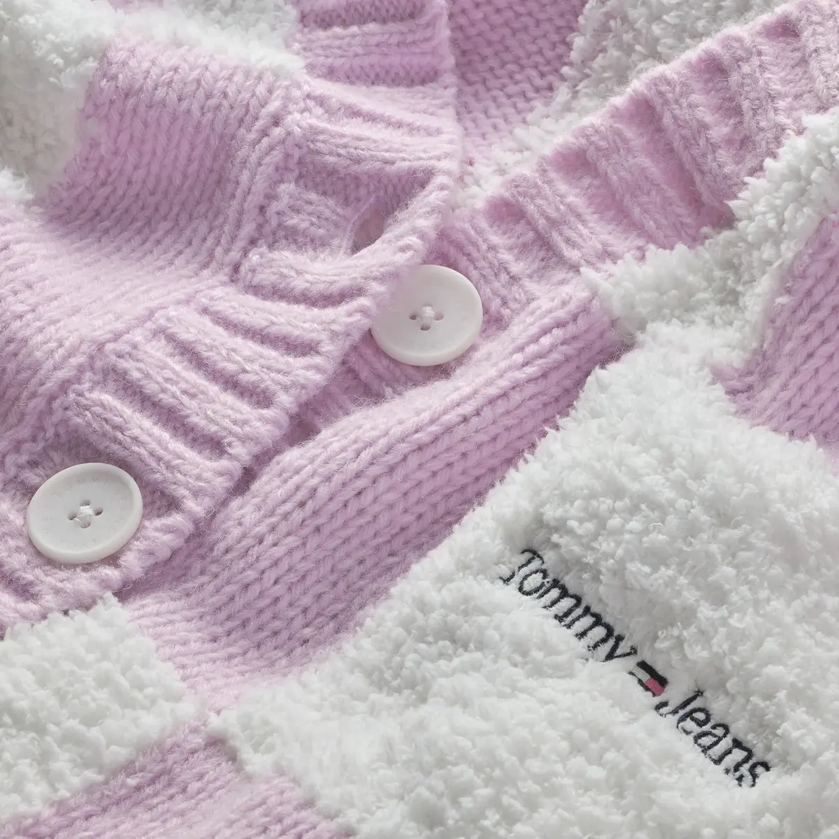 Tommy Hilfiger TJW OVRSZD CHECKER C Kadın Pembe Kazak