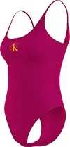 Calvin Klein SCOOP BACK ONE PIECE Kadın Pembe Mayo