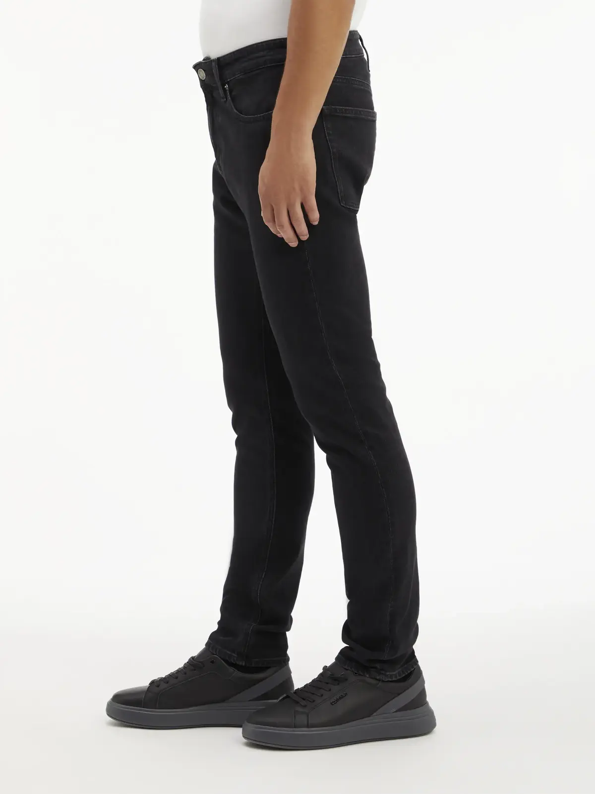 Calvin Klein SLIM FIT WASHED BLAC, 1BY Siyah Erkek Jean Pantolon