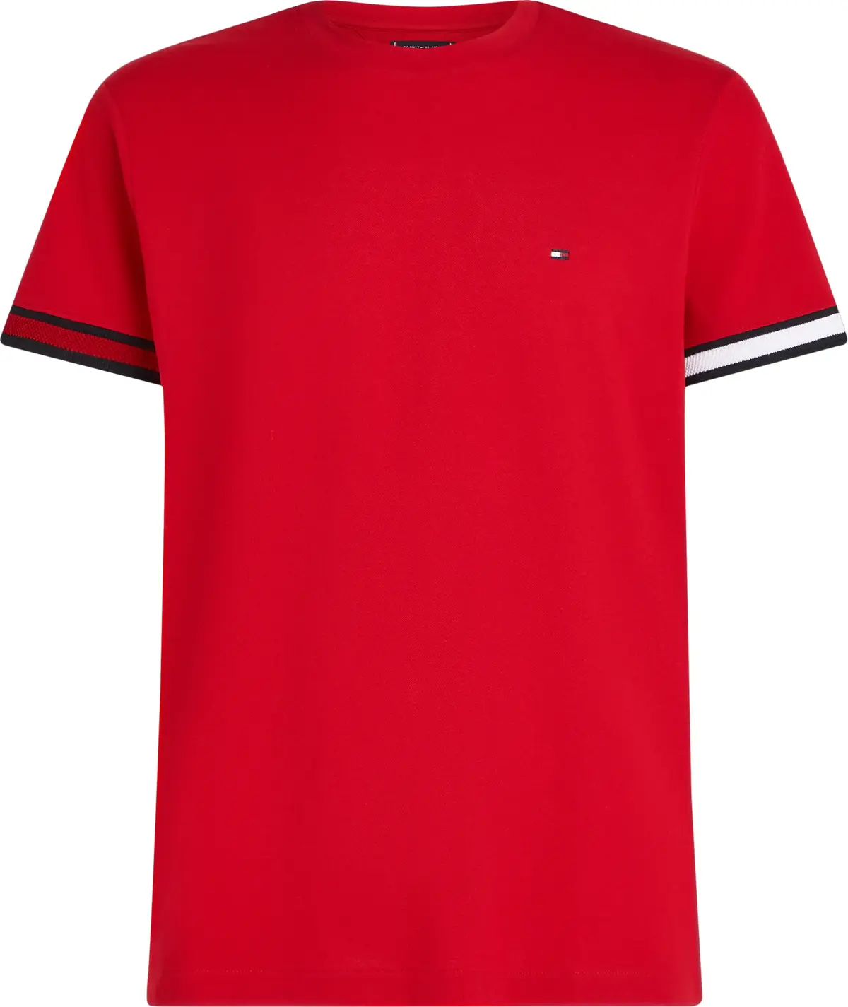 Tommy Hilfiger GLOBAL STRIPE FLAG C, XLD Kırmızı Erkek T-Shirt & Polo