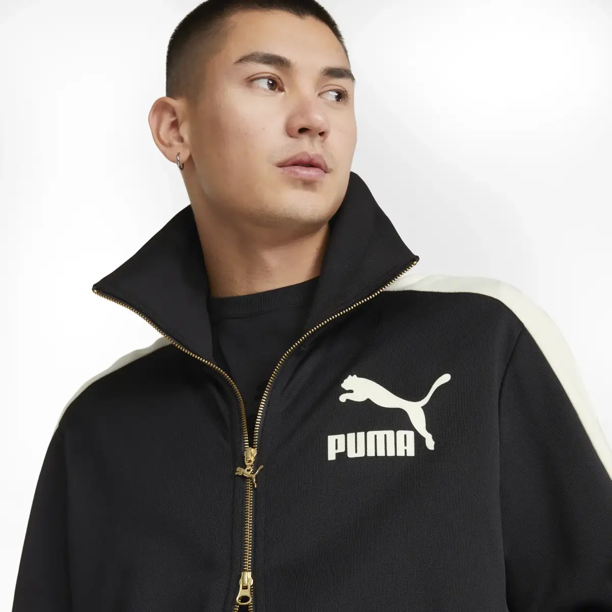 PUMA The NeverWorn T7 Track Top Puma Black Siyah Erkek Fermuarlı Ceket