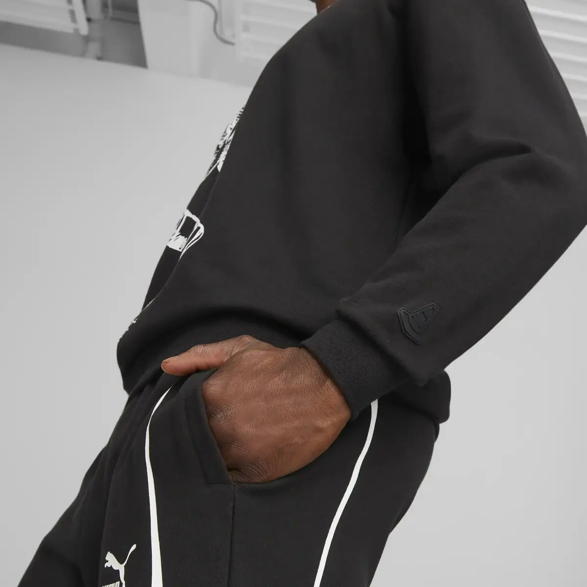 Puma PUMA X JOSHUA VIDES Crew Siyah Erkek Sweatshirt