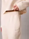 Calvin Klein Quilted Fleece Lounge Bej Kadın Eşofman Altı