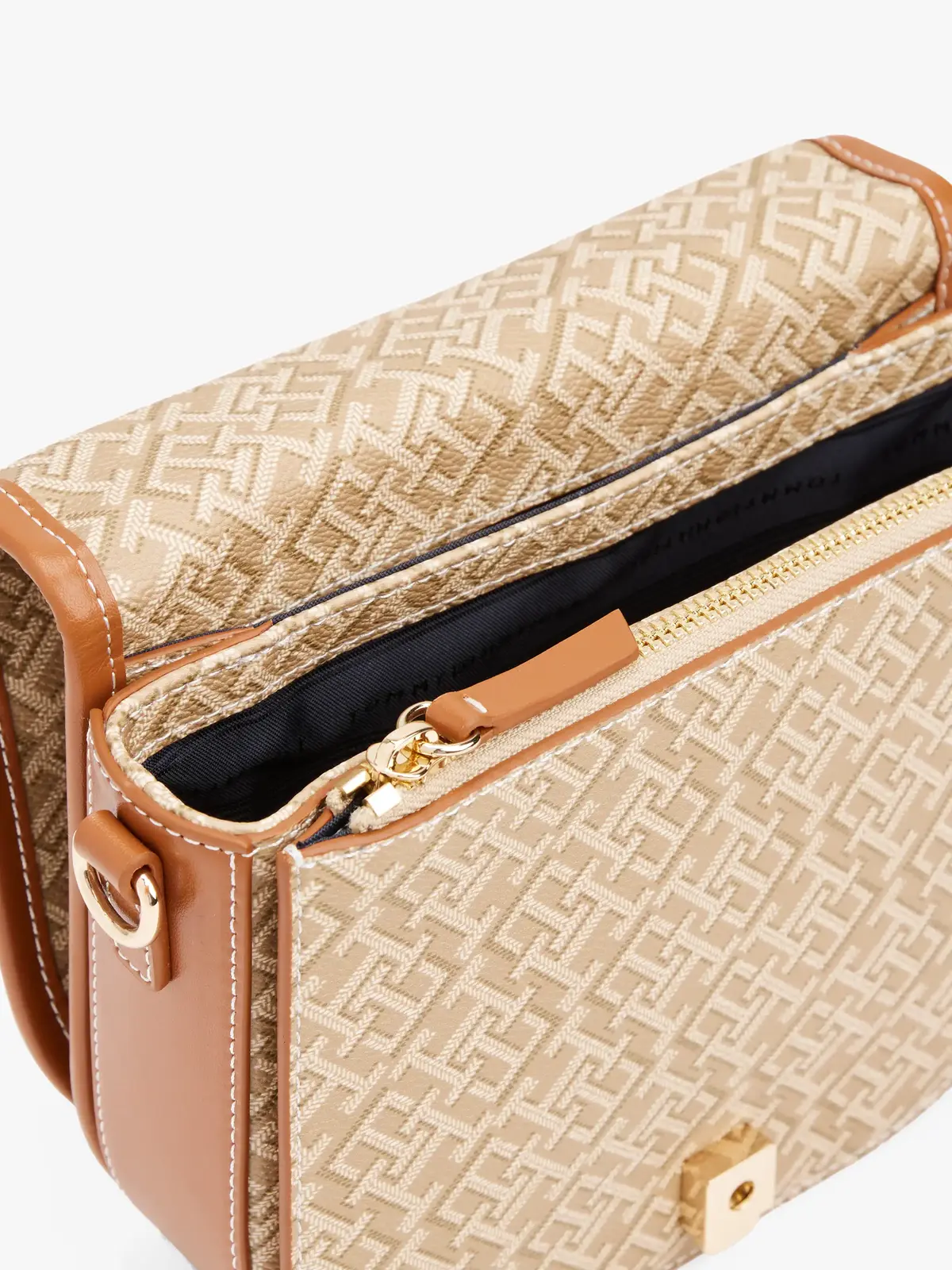 Tommy Hilfiger TH MONOPLAY LEATHER, RBT Bej Kadın Çanta & Cüzdan