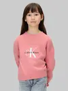 Calvin Klein MONOLOGO CN SWEATER, VAZ Pembe Kız Çocuk Sweatshirt