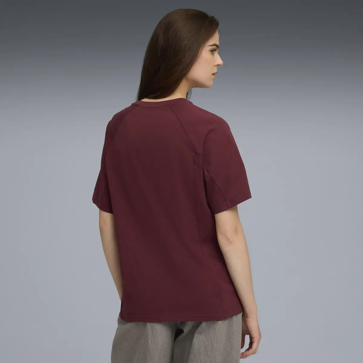 Puma SPORT Relaxed Tee Bordo Kadın Relax T-shirt