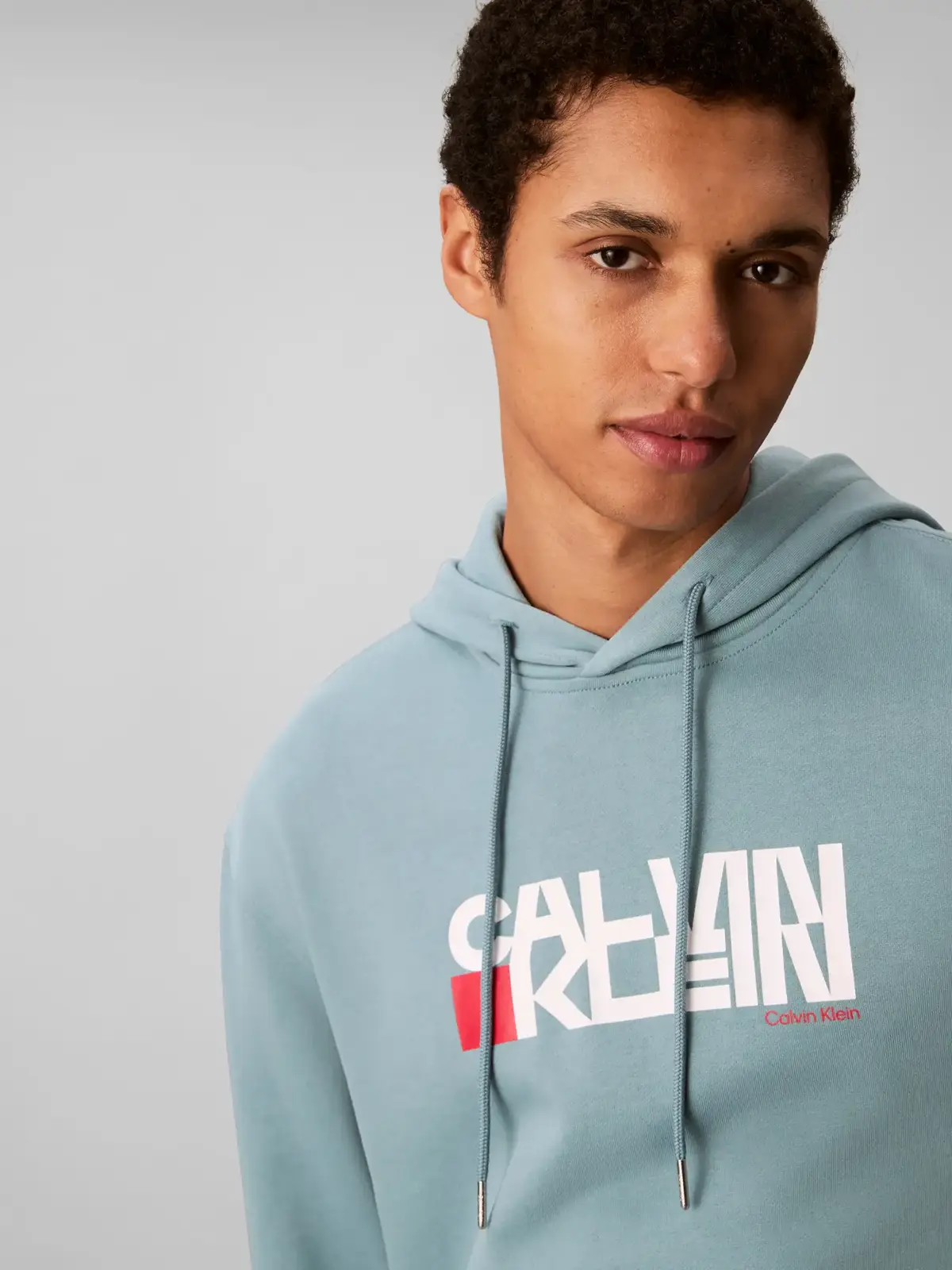 Calvin Klein LS EU 350TERRY CK Yeşil Erkek Kapüşonlu Sweatshirt