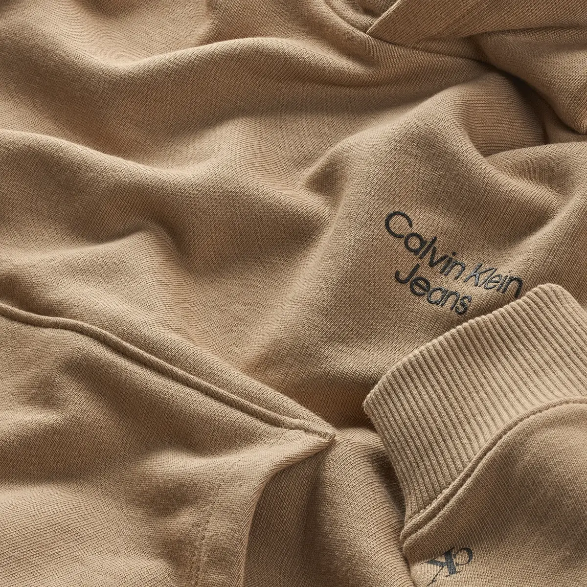 Calvin Klein CKJ STACK LOGO HOODE Erkek Kahverengi Hoodie
