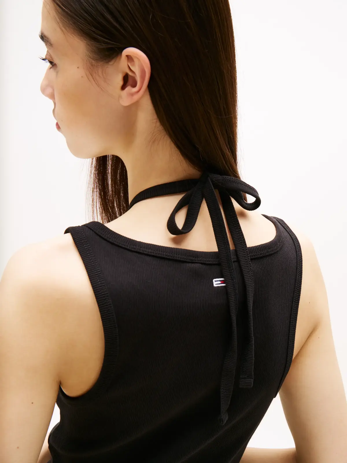 Tommy Hilfiger TJW TIE DETAIL GMD S, BDS Siyah Kadın Elbise-Etek