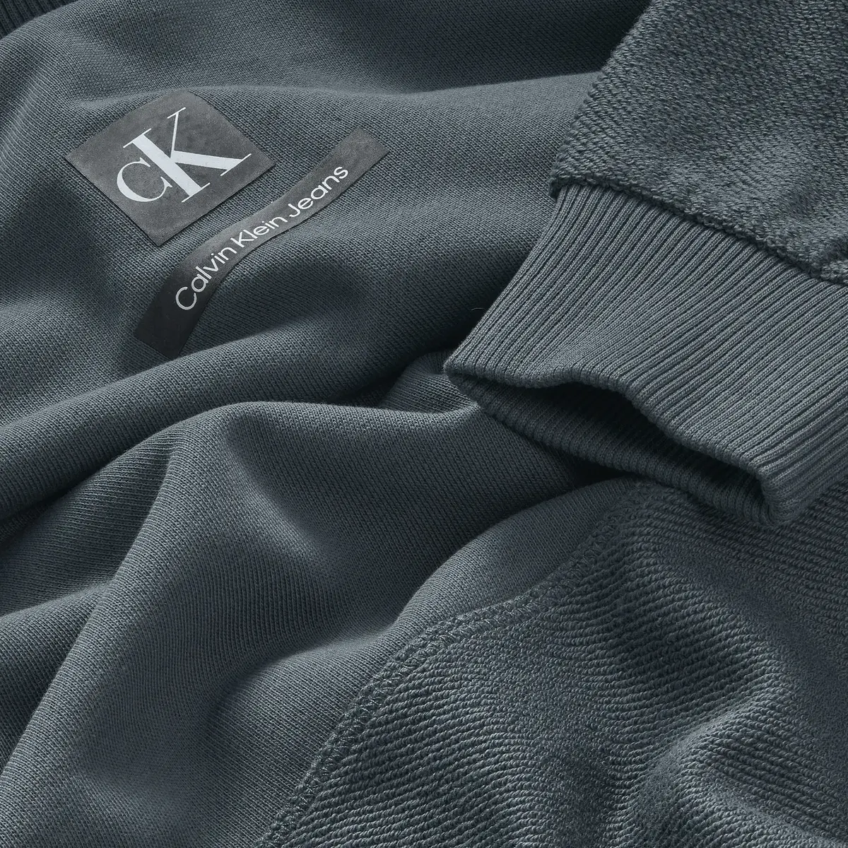 Calvin Klein REVERSED TERRY SWEAT Erkek Gri Sweatshirt