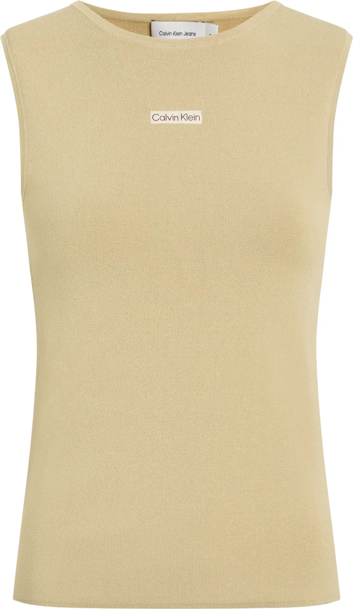 Calvin Klein PLACED INST SWEATER, PFN Krem Kadın T-Shirt & Polo