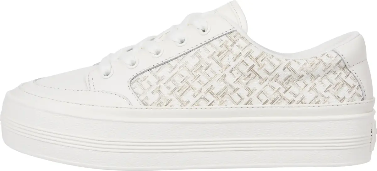 Tommy Hilfiger VULC LEATHER SNEAKER, Z00 Krem Kadın Spor Ayakkabı & Sneaker