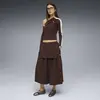 Puma T7 Midi Pleated Skirt Kahverengi Kadın Elbise-Etek