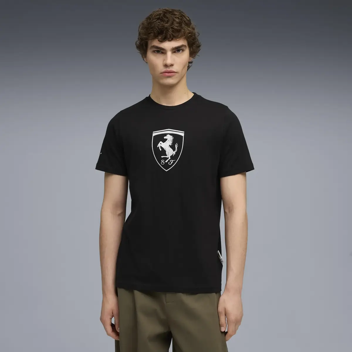 Puma Ferrari Tonal Shield Tee Siyah Erkek T-Shirt