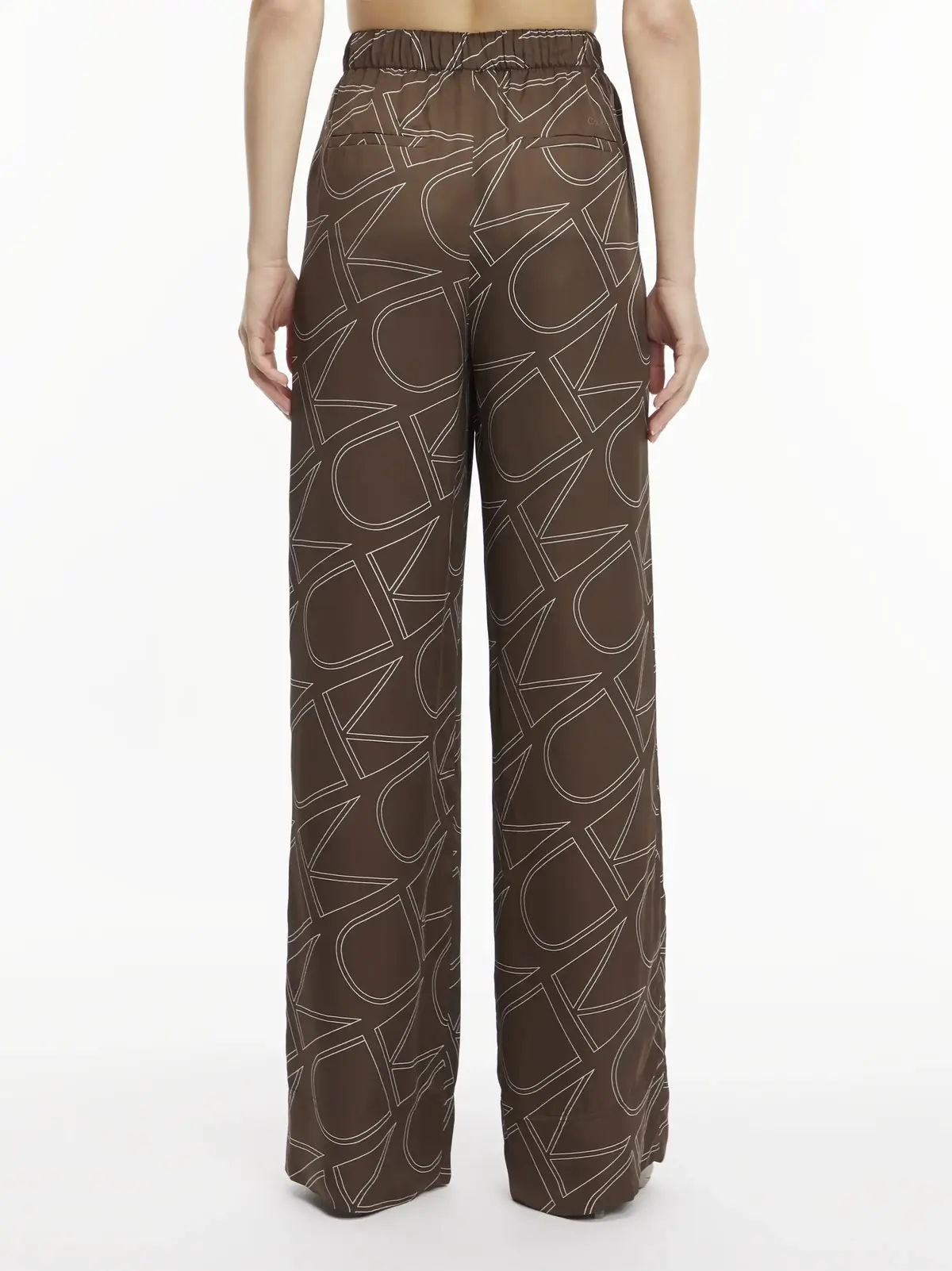 Calvin Klein VISCOSE TWILL WIDE L Kadın Kahverengi Chino