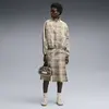 Puma T7 Tartan Woven Jacket Krem Kadın Ceket