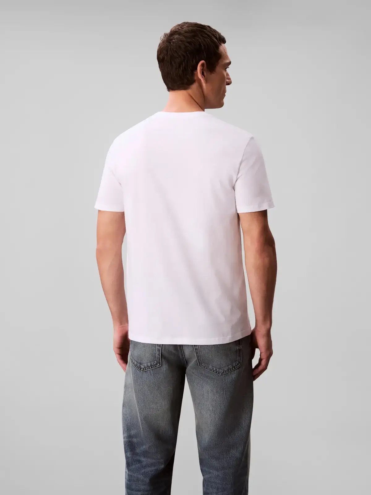 Calvin Klein SS 30S EU CK CALVIN Beyaz Erkek Tişört