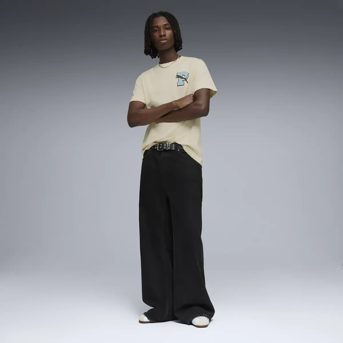 Puma GRAPHIC Tee Krem Erkek T-Shirt & Polo
