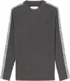 Calvin Klein LOGO INTARSIA TAPE S Erkek Antrasit Kazak