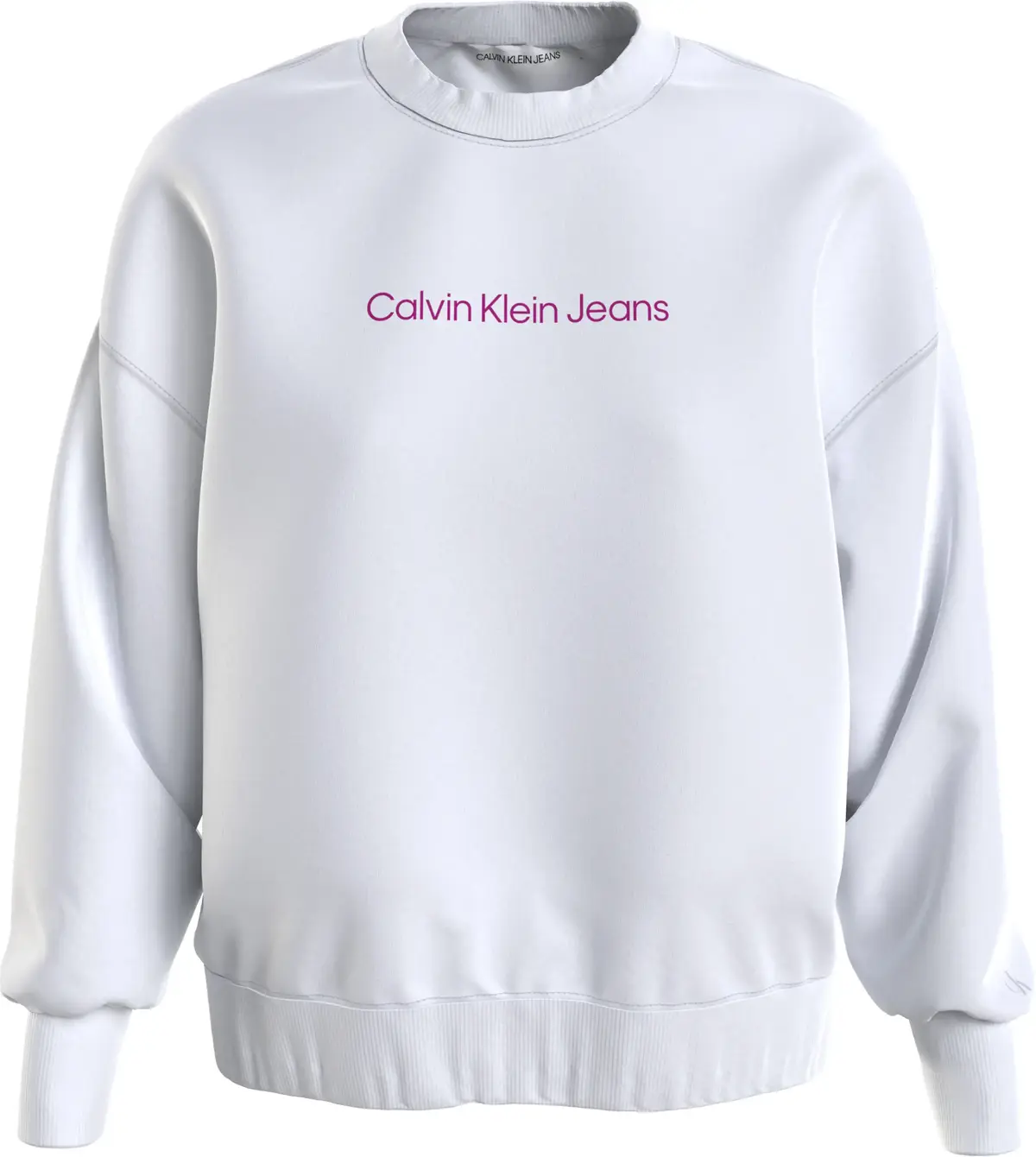 Calvin Klein SHRUNKEN INSTITUTION Kadın Beyaz Sweatshirt