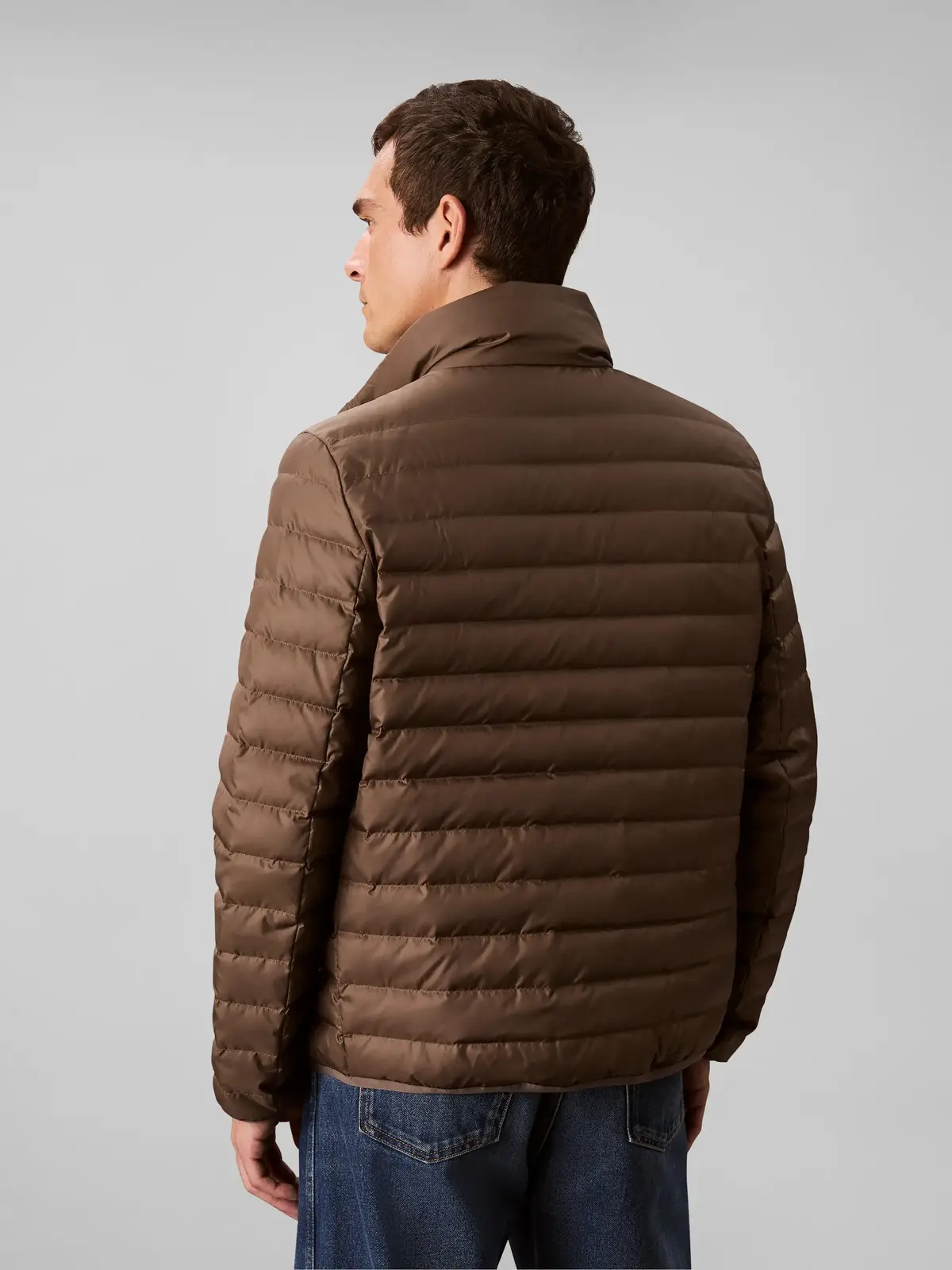 Calvin Klein LS LT WT NYLON CHANN, PDK Kahverengi Erkek Mont