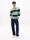 Tommy Hilfiger TJM RLX STRIPE RUGBY, MAS Yeşil Erkek Polo T-Shirt