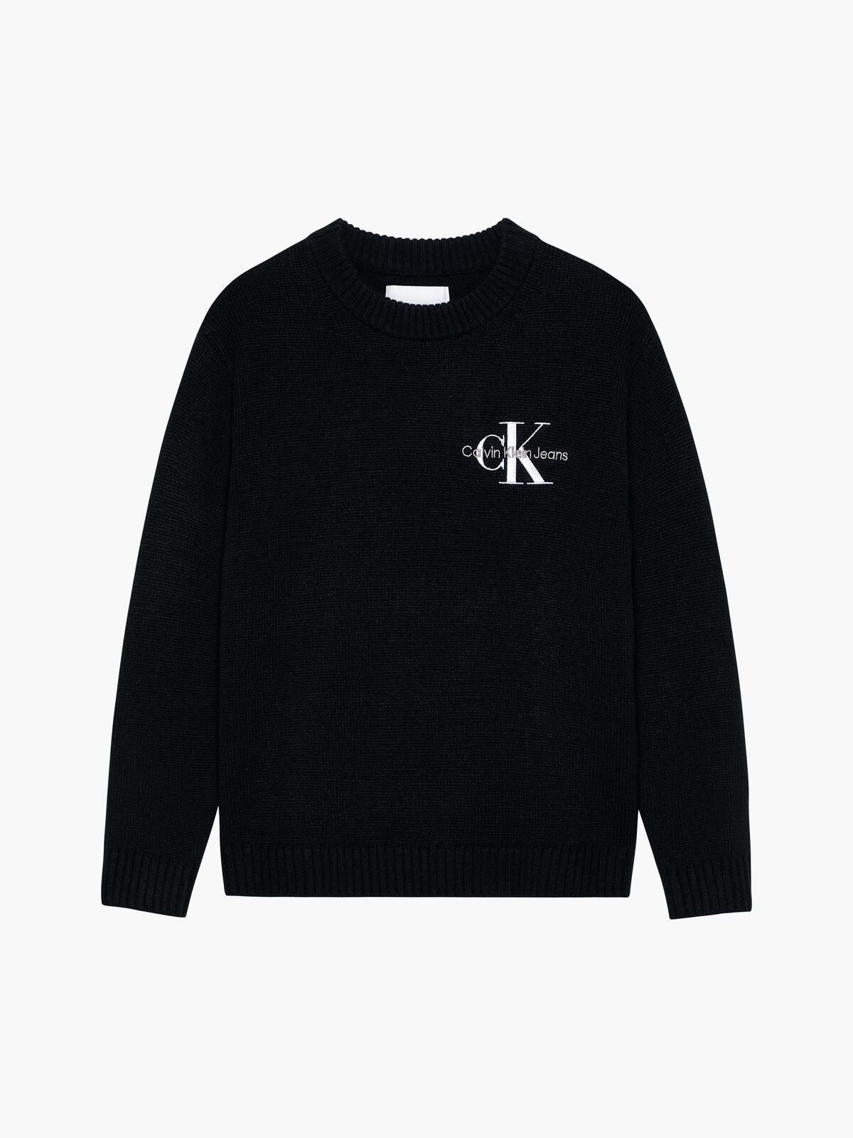 Calvin Klein ESSENTIAL MONOGRAM S Erkek Siyah Kazak